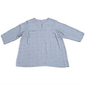 Violet + Claire Women's soft blue patterned eyelet top size 2X